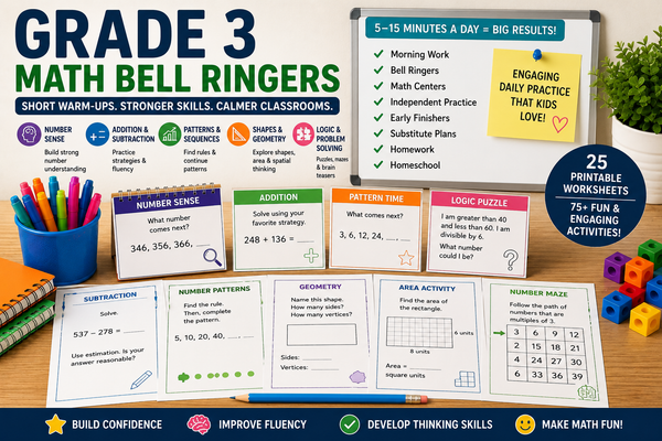 Grade 3 Math Bell Ringers: Simple Warm-Ups for a Calm Lesson Start