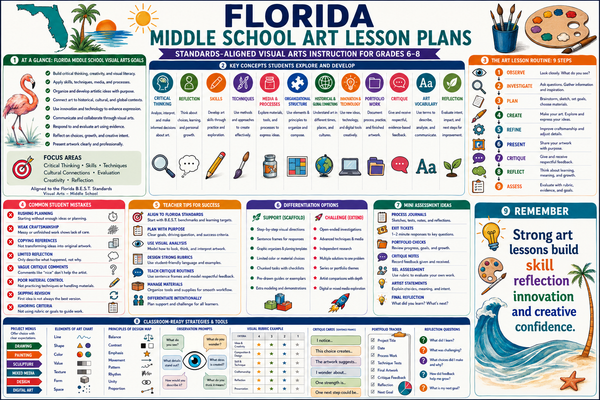 Florida Middle School Art Lesson Plans for Visual Arts Standards