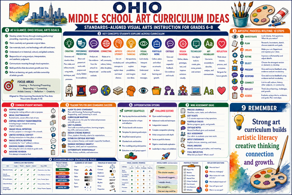 Ohio Middle School Art Curriculum Ideas for Visual Arts Standards