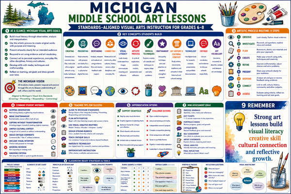 Michigan Middle School Art Lessons Aligned to Visual Arts Standards