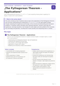 The Pythagorean Theorem – Applications