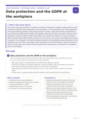 Data protection and the GDPR at the workplace