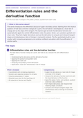 Differentiation rules and the derivative function