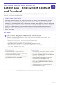 Labour Law – Employment Contract and Dismissal