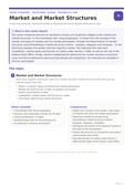 Market and Market Structures