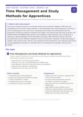 Time Management and Study Methods for Apprentices