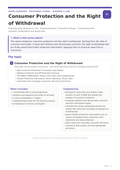 Consumer Protection and the Right of Withdrawal