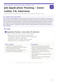 Application Training – Cover Letter, CV, Interview