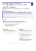 The e-function and exponential growth processes