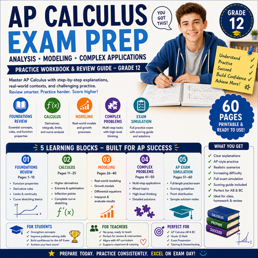 AP Calculus Exam Prep Workbook | AP Calculus AB & BC Review