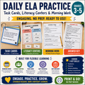 Daily ELA Practice – Task Cards, Literacy Centers & Morning Work | Grades 3–5