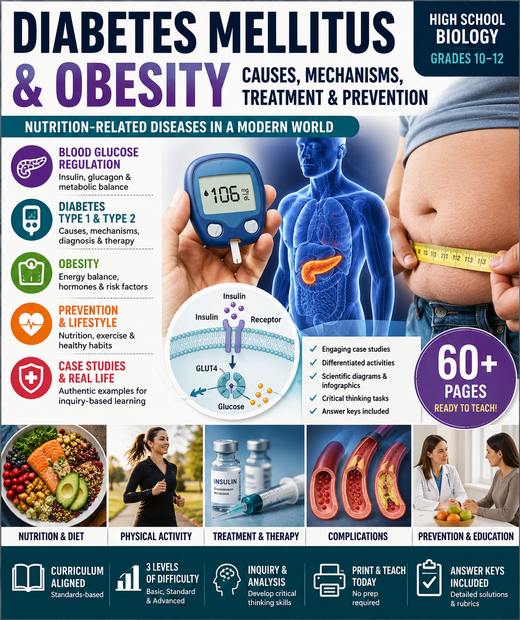 Diabetes & Obesity Teaching Resources | High School Biology | Human Physiology & Health Science