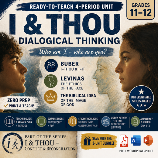 I & Thou: Discovering the Other – Buber & Levinas | Ethics & Religious Studies (Grades 11-12)