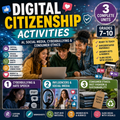 Digital Citizenship Activities | Cyberbullying, AI, Social Media & Media Literacy Lessons | Grades 7–10
