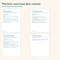 Phonemic Awareness Daily Routines – preview of sample pages