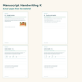 Manuscript Handwriting – preview of sample pages