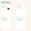 Light and Sound – preview of sample pages