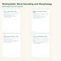 Multisyllabic Word Decoding and Morphology – preview of sample pages