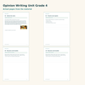 Opinion Writing Unit – preview of sample pages