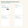Narrative Writing Workshop – preview of sample pages