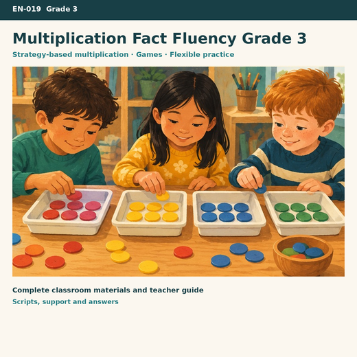 Multiplication Fact Fluency | Strategies, Fact Families & Array Labs | Grade 3