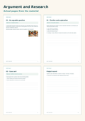 Argument and Research – preview pages