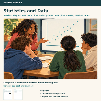 Statistics and Data | 8 Lessons, 8 Investigations & Box Plots | Grade 6