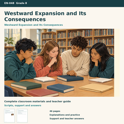 Westward Expansion and Its Consequences | 8 Lessons, Case Cards & a Project | Grade 8