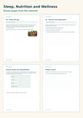 Sleep, Nutrition and Wellness | 8 Lessons, Label Comparison & Project | Grades 6–8