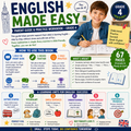English Made Easy | Parent Guide & English Practice Workbook | Grade 4