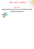 We Paint Our Wishes – Back-to-School or New Year Art Worksheet