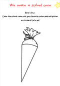 School Cone Craft – Printable Back-to-School Activity for Kids