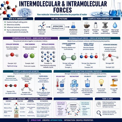 Intermolecular & Intramolecular Forces – Understanding Molecular Interactions