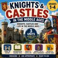 Knights & Castles in the Middle Ages Unit – Worksheets, Projects & Slides (Grades 1–4)