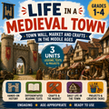 Life in a Medieval Town Unit – Worksheets, Projects & Slides (Grades 1–4)
