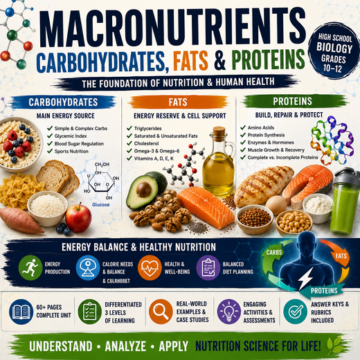 Macronutrients: Carbohydrates, Fats & Proteins