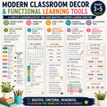 Modern Classroom Decor & Functional Learning Tools | Complete Classroom Setup Kit | Grades 3–5