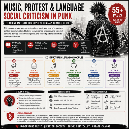 Music, Protest & Language | Critical Song Analysis | Media Literacy & Humanities Unit