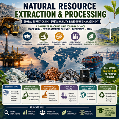 Natural Resource Extraction & Processing – Global Supply Chains, Sustainability & Resource Management