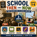 School Then and Now Unit – Worksheets, Projects & Slides (Grades 1–4)