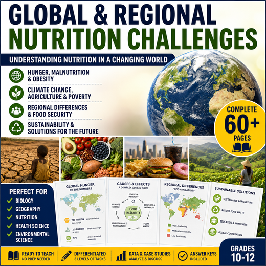 Nutrition Education Teaching Resources | Global & Regional Nutrition Challenges | High School Biology