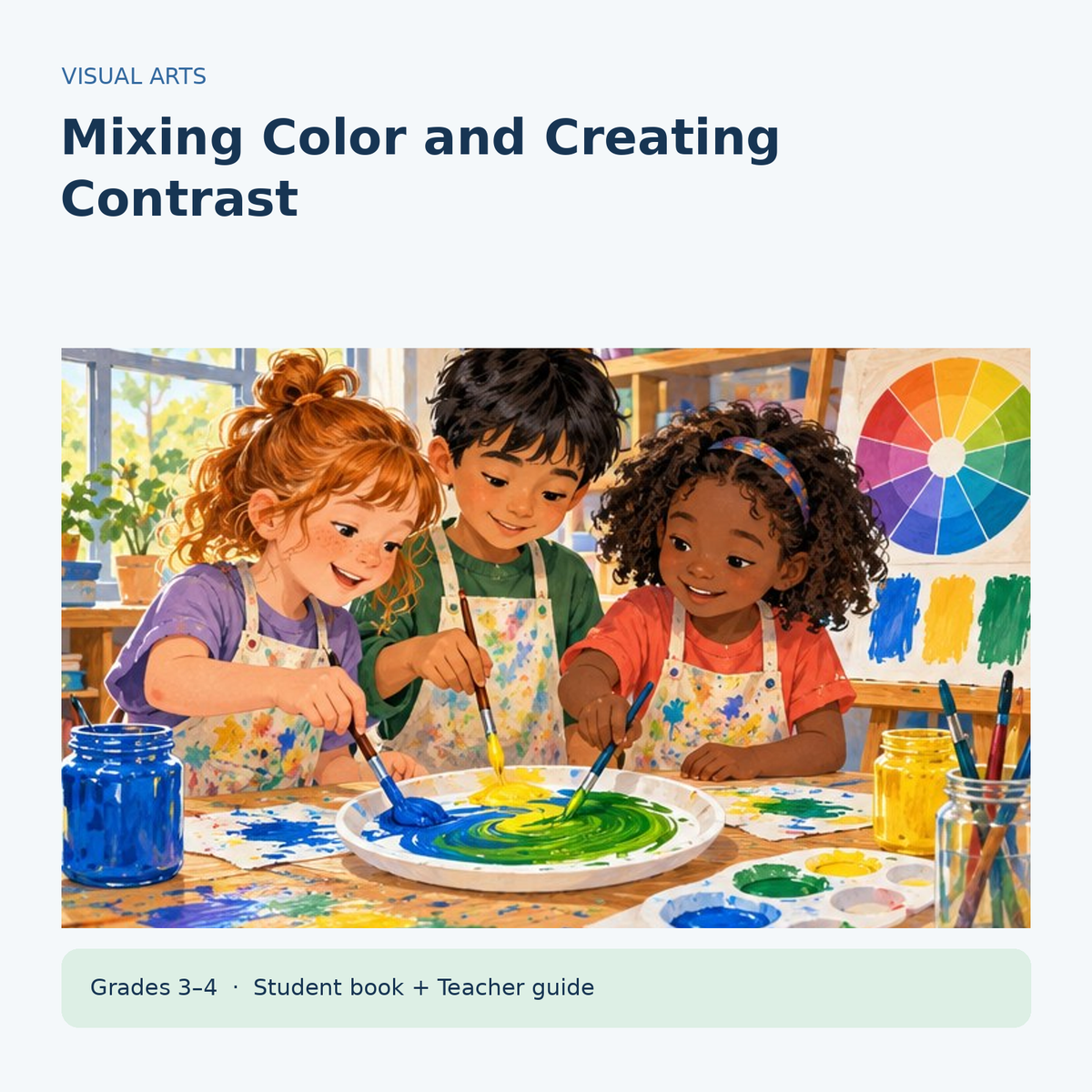 Mixing Color & Creating Contrast – Grades 3–4 teaching unit cover
