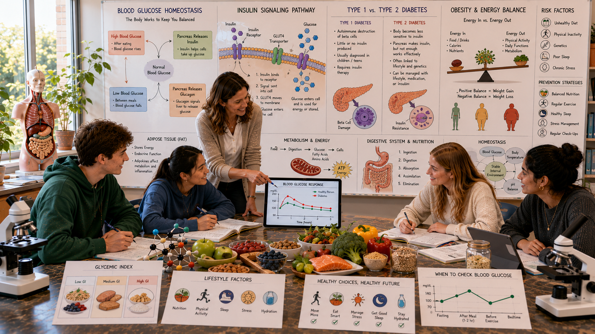 Students explore diabetes, obesity, and metabolism.