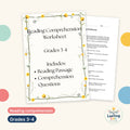 The Mystery of the Missing Birdhouse | Reading Comprehension Worksheet | Grades 3-4