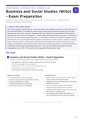 Business and Social Studies (WiSo) – Exam Preparation