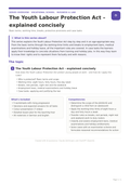 The Youth Labour Protection Act – explained concisely
