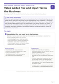 Value Added Tax and Input Tax in the Business