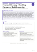 Financial Literacy – Handling Money and Debt Prevention