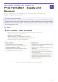 Price Formation – Supply and Demand