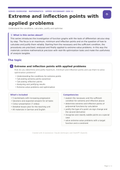 Extreme and inflection points with applied problems